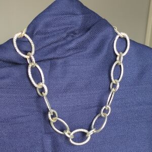 Chic Silver-Tone Link Necklace